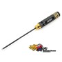 yeah racing cacciavite esagonale 2.5mm con impugnatura in alluminio nera/oro