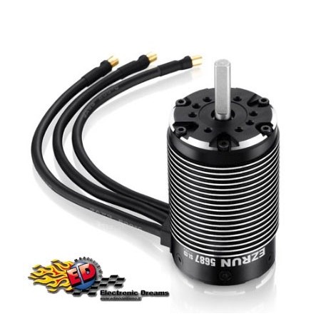 ezrun 5687sl 1100kv sensorless motore brushless 4 poli 1/5 cablato con sensore di temperatura hw30402550