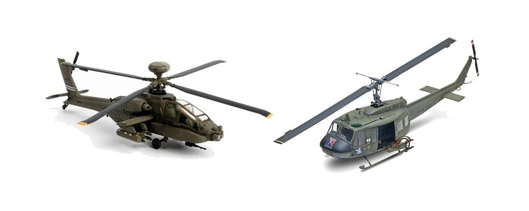 ELICOTTERI MILITARI Modelli Statici da Assemblare e Verniciare